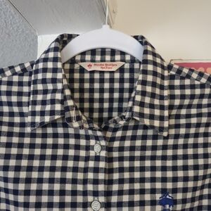 ‼️Red Fleece by BROOKS BROTHERS Buffalo Plaid Check Button Front Shirt Logo XS